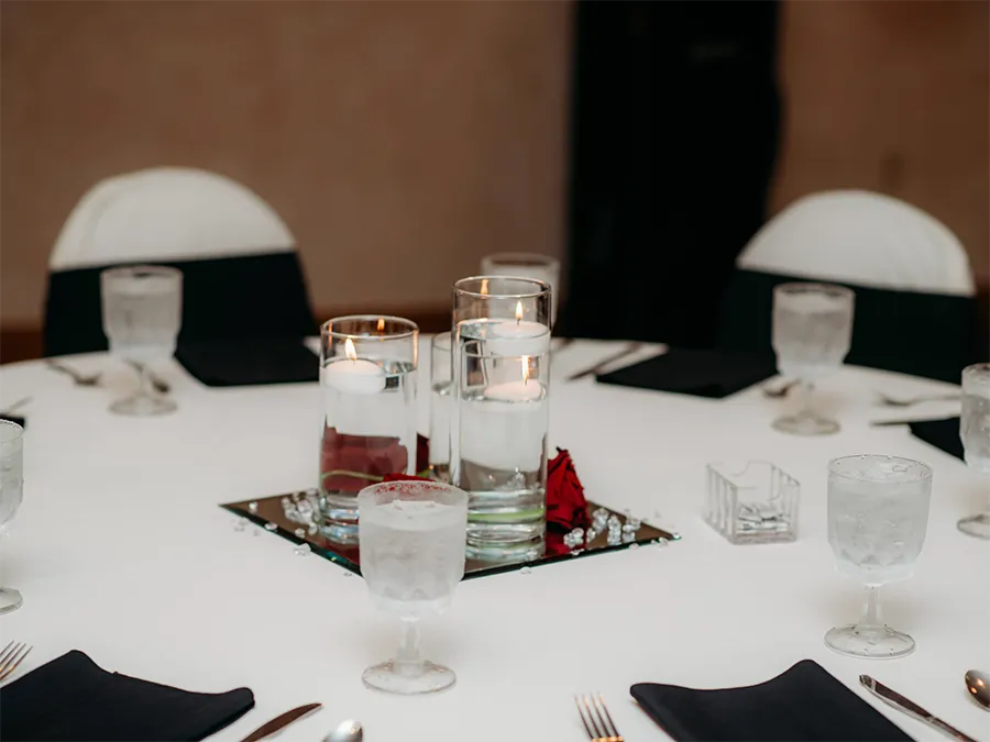 table at a wedding reception